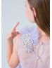 Purple Enchanting Multi-layered Tulle Flower Girl Dress